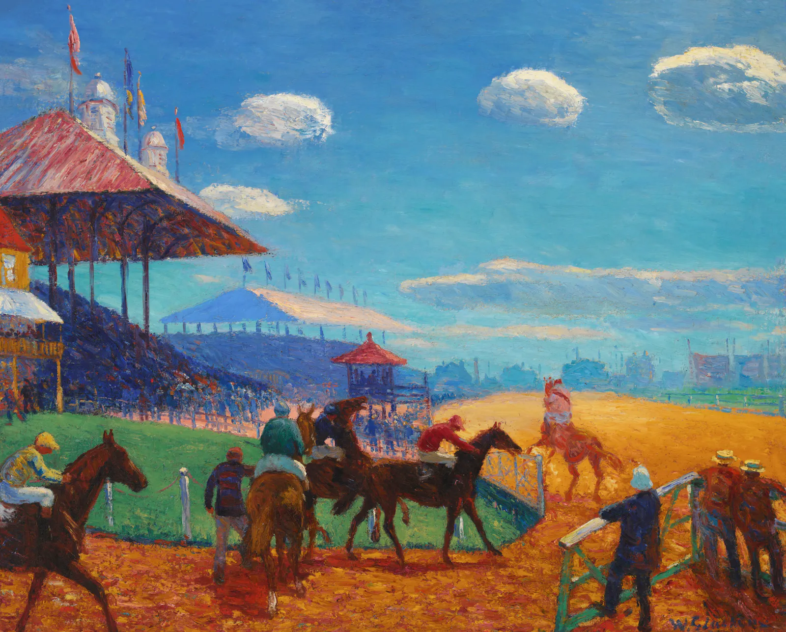 Race Track (1908–1909) by William James Glackens.