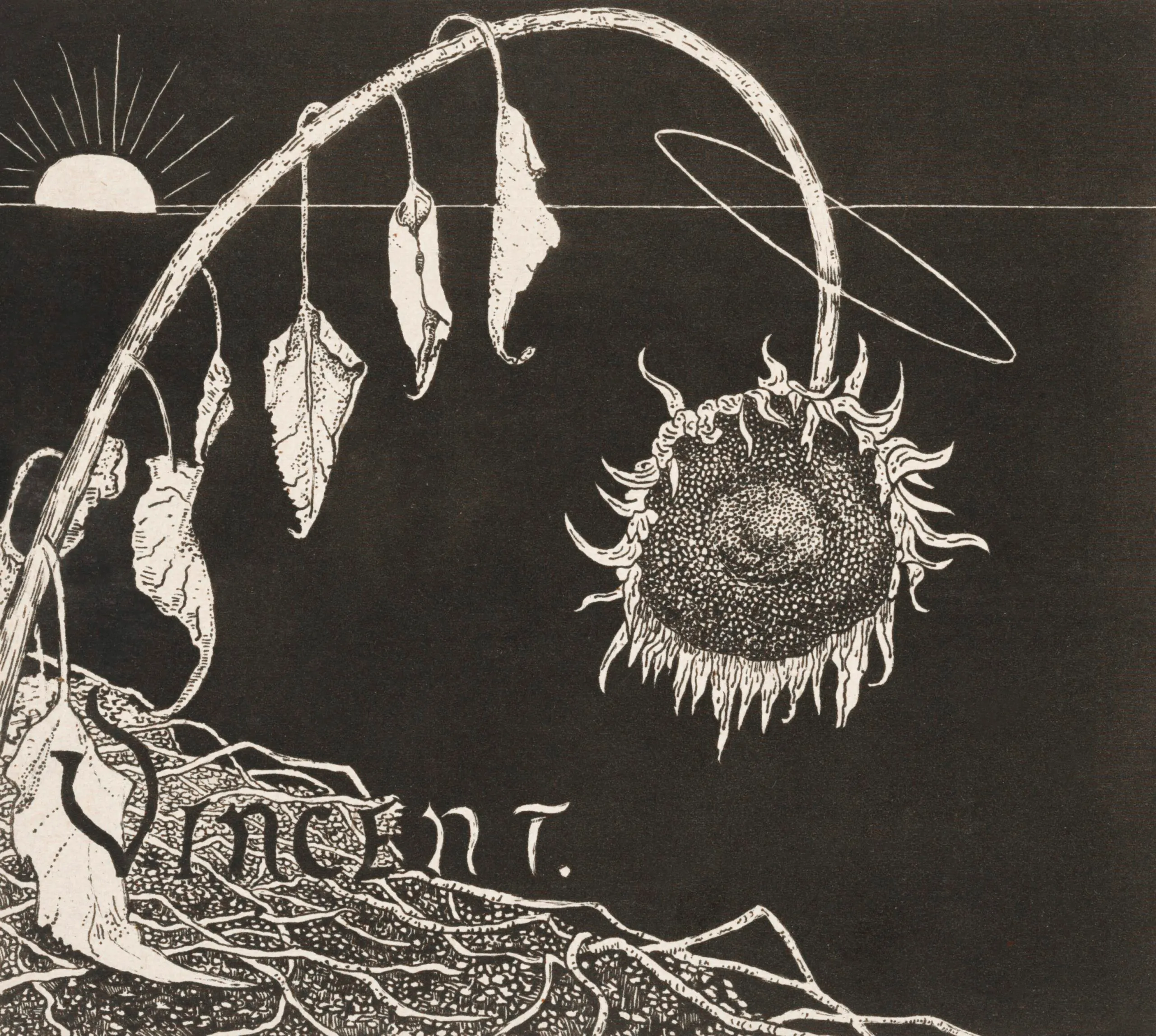 Cover design for: Richard Roland Holst, Exhibition of the works left behind by Vincent Van Gogh (1892) by Richard Roland Holst.