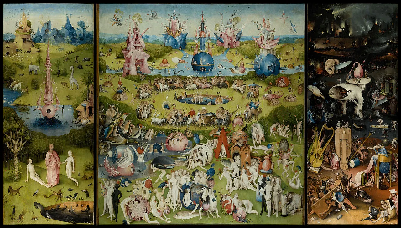 The Garden of Earthly Delights (1490 – 1510) by Hieronymus Bosch.