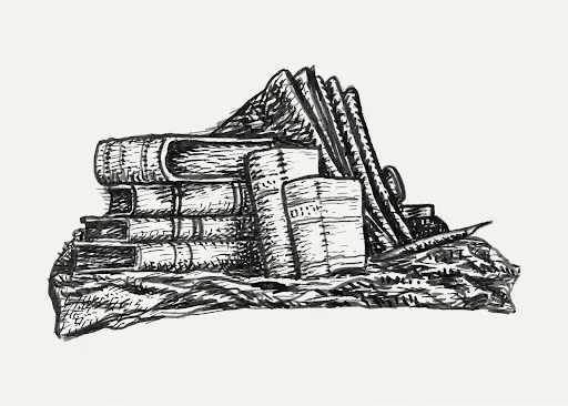 Stack of books and stationery (1891–1941) by Leo Gestel.