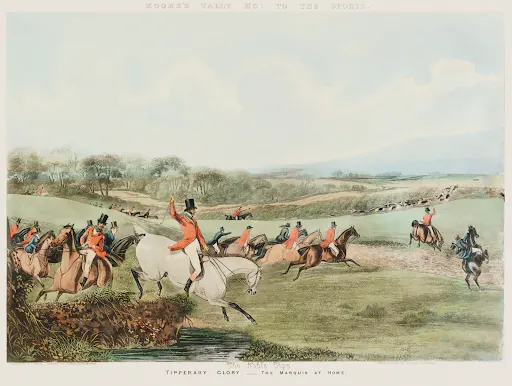 The Marquis at home (plate 3) – Tipperary glory from Moore’s Tally ho! (1853) by Francis Turner, George Hunt, John Moore, and J Mackrel.