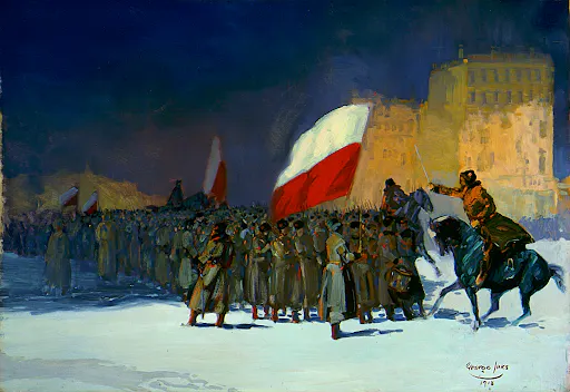 Czechoslovakian Army Entering Vladivostok, Siberia, in 1918 by George Benjamin Luks.