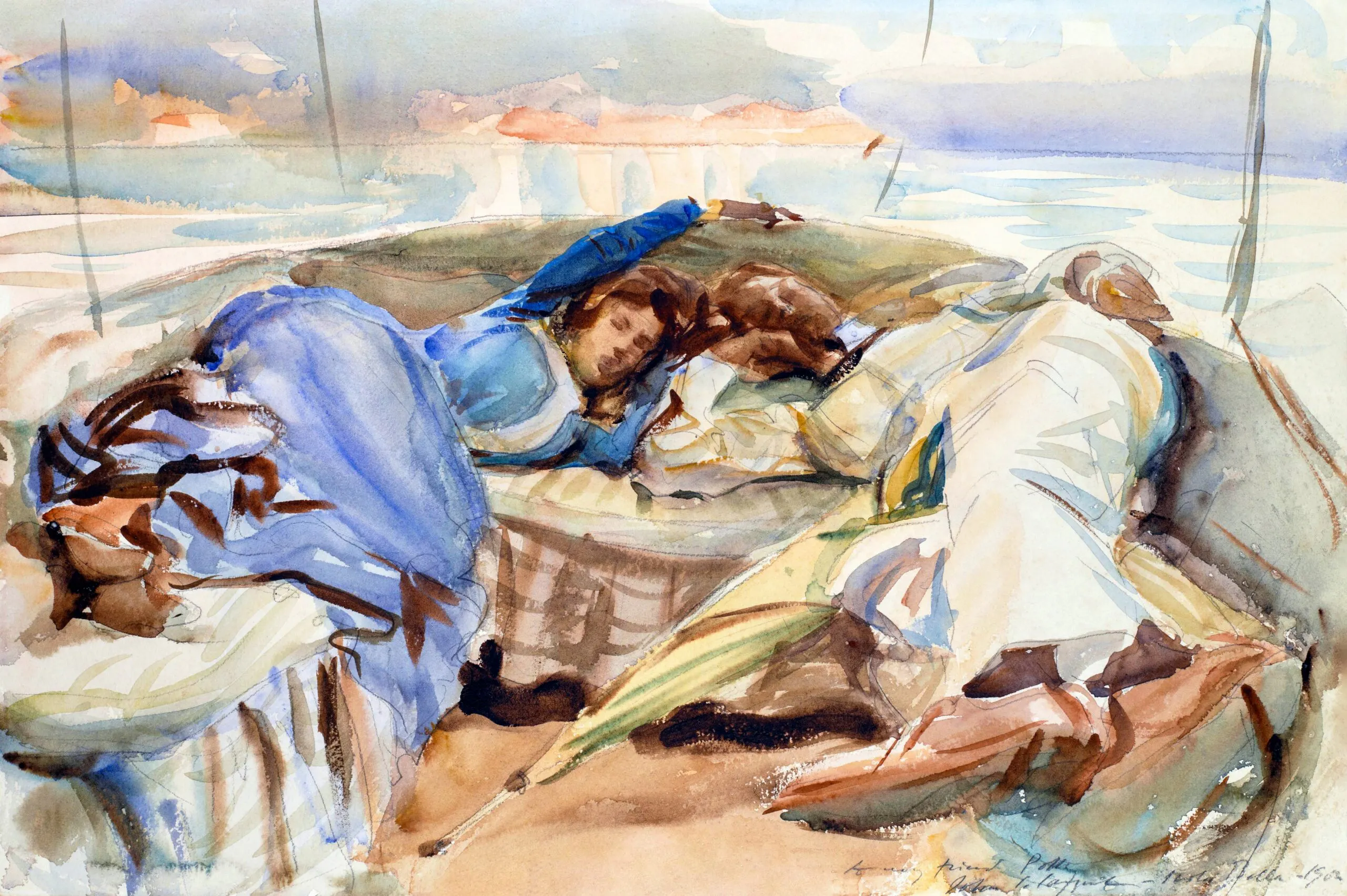 Two Figures in a Boat (1902) by John Singer Sargent.