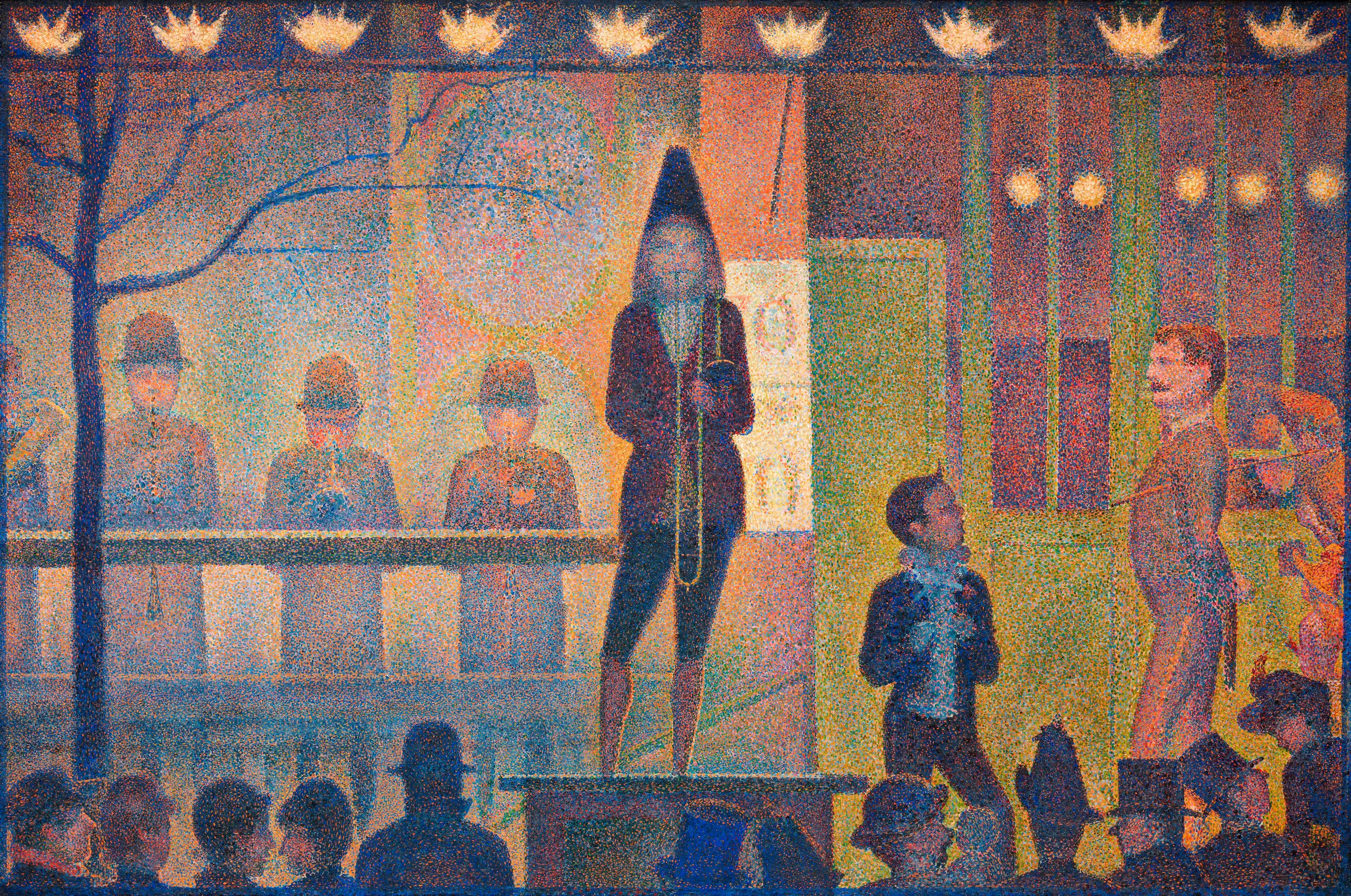 Georges Seurat’s Circus Sideshow (ca. 18871888). Original from The MET Museum. Digitally enhanced by rawpixel.