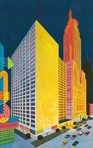 Sheraton-Chicago Hotel, 505 North Michigan Avenue, Illinois (1960–1979).