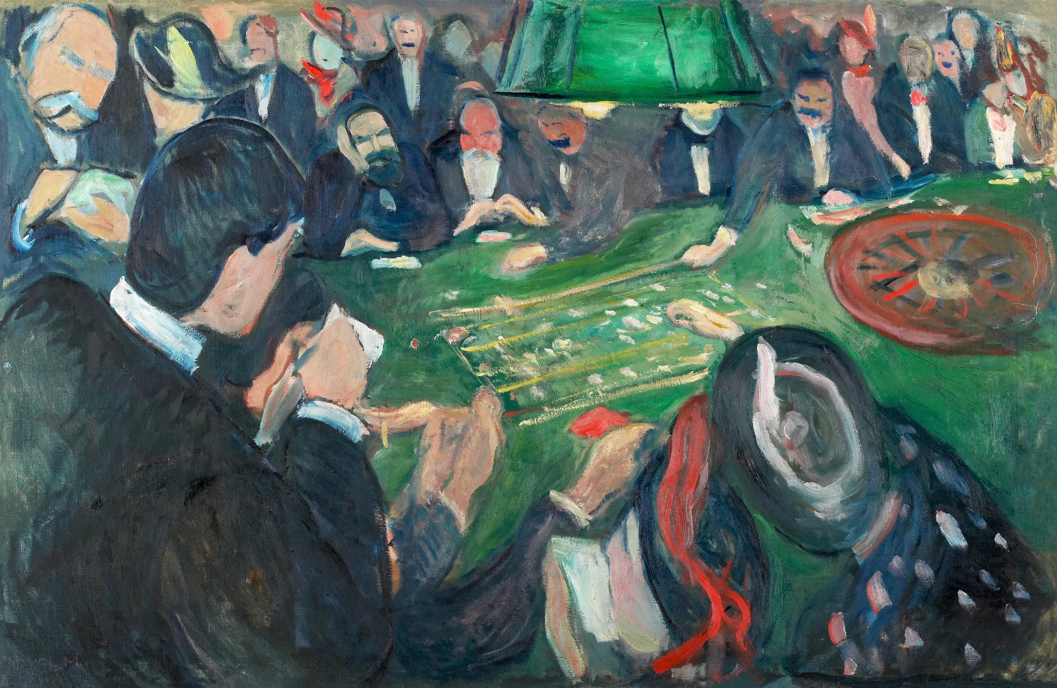 At the Roulette Table in Monte Carlo (1892), by Edvard Munch.