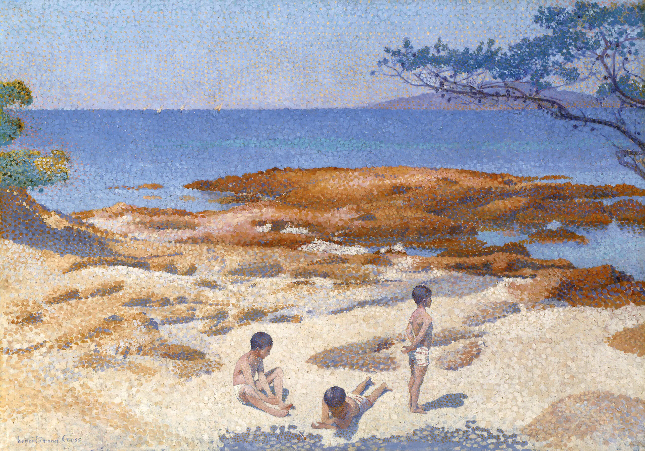 Beach at Cabasson (1892) by Henri-Edmond Cross.