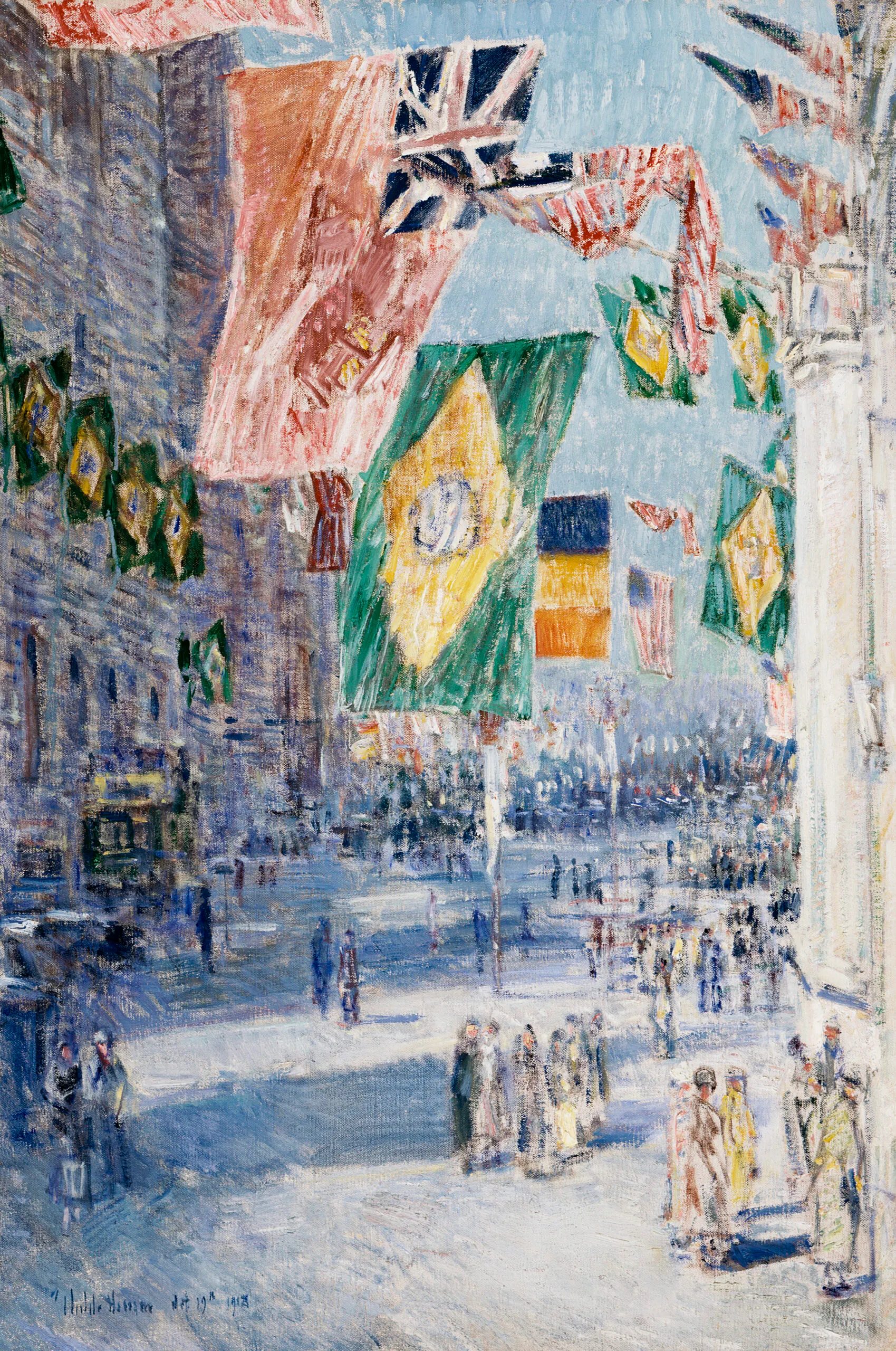 Avenue of the Allies: Brazil, Belgium (1918) by Frederick Childe Hassam.