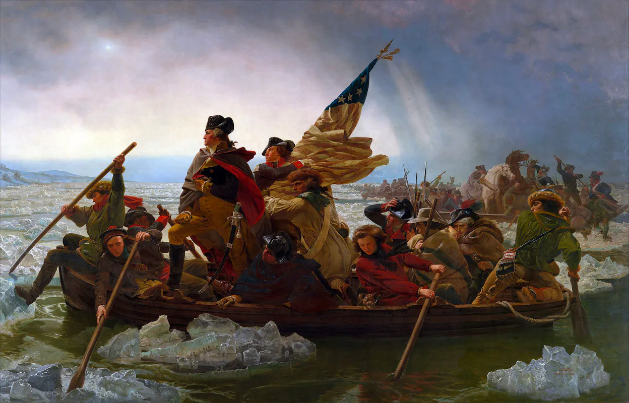 Washington Crossing the Delaware by Emanuel Leutze (1851).