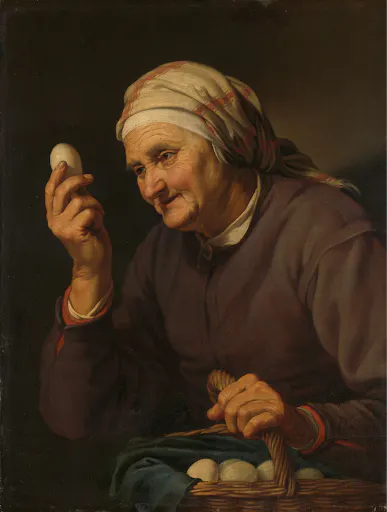 Old Woman Selling Eggs (1632) by Hendrick Bloemaert.