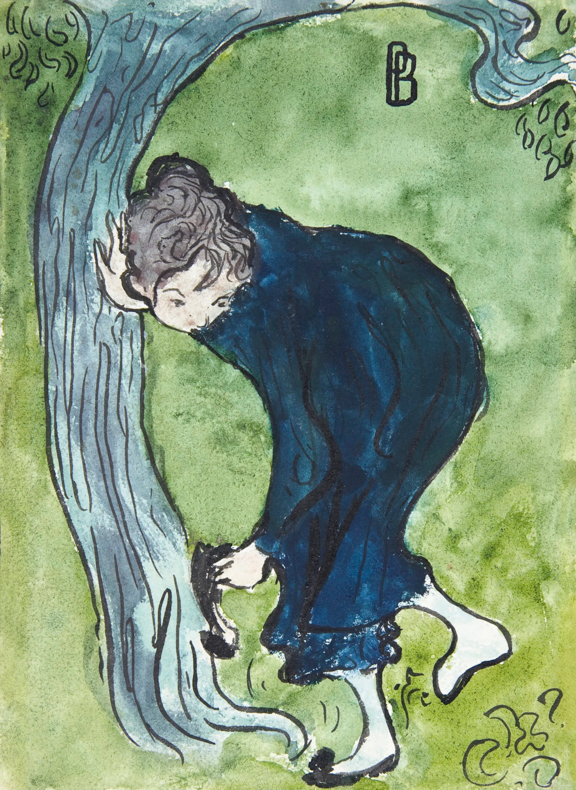 The False Step (1891) by Pierre Bonnard.